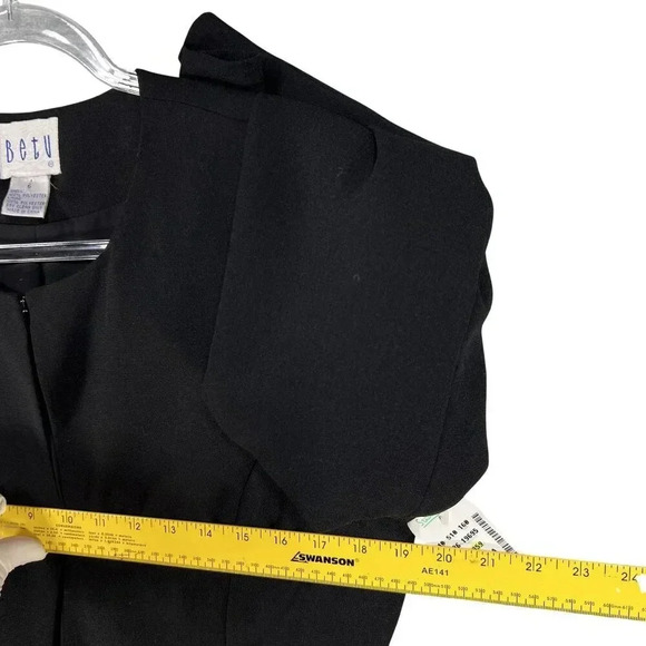 VTG Betu NWT Womens Black 2 Piece Embroidered Blazer 6 Tank Top 8 Career Wear - Picture 13 of 16